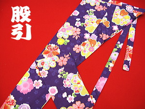 義若オリジナル激安セール柄股引き 舞妓桜(紫)